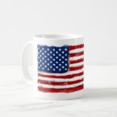 Mug Drapeau américain, mug-art patriotique pour l'armé (Devant gauche)