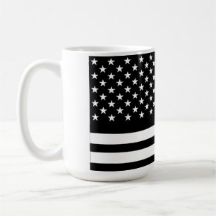 Mug Drapeau américain noir et blanc