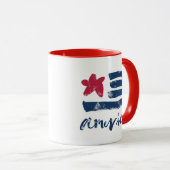 Mug Drapeau américain Paintstrokes (Devant droit)
