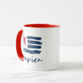 Mug Drapeau américain Paintstrokes (Devant gauche)