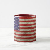 Mug Drapeau américain patiné (Centre)