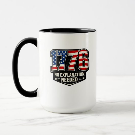 Mug Drapeau américain patriote 1776 sans explication n (Gauche)