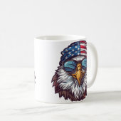 Mug Drapeau américain Patriotic Bald Eagle (Devant droit)