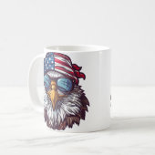 Mug Drapeau américain Patriotic Bald Eagle (Devant gauche)