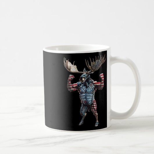 Mug Drapeau américain patriotique 4 juillet drôle Moos (Droite)