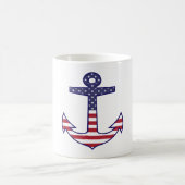 Mug Drapeau américain patriotique Ancre nautique (Centre)