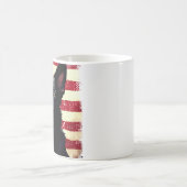 Mug Drapeau américain Patriotique Black German Shepher (Centre)