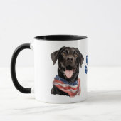 Mug Drapeau américain patriotique Black Labrador Retri (Gauche)