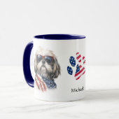 Mug Drapeau américain patriotique Chih Tzu Chien (Devant gauche)