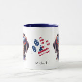 Mug Drapeau américain patriotique Dachshund Chien (Centre)