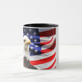 Mug Drapeau américain patriotique et aigle américain (Centre)