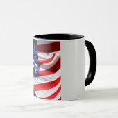 Mug Drapeau américain patriotique et aigle américain (Devant droit)