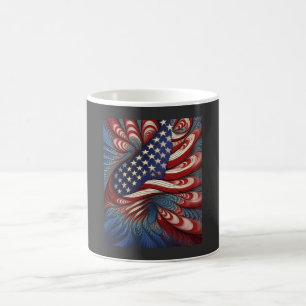 Mug Drapeau américain patriotique fractal