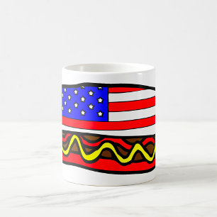 Mug Drapeau américain patriotique Hot Dog