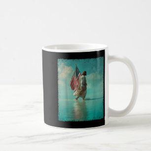 Mug Drapeau américain patriotique Jésus marchant sur l