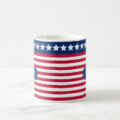 Mug Drapeau américain patriotique Joyeux 4 juillet Nom (Centre)