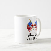 Mug Drapeau américain patriotique Merci (Devant droit)