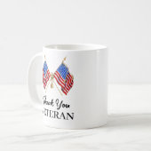 Mug Drapeau américain patriotique Merci (Devant gauche)