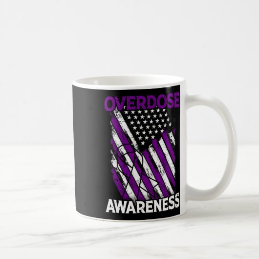 Mug Drapeau américain patriotique overdose Opioïde ove (Droite)