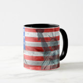 Mug Drapeau américain patriotique Statue de la Liberté (Devant droit)