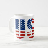 Mug Drapeau américain personnalisable des Etats-Unis (Devant gauche)