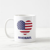 Mug Drapeau américain personnalisé ou votre image et v (Gauche)