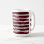 Mug Drapeau américain personnalisé Rouge Blanc rayures (Devant droit)
