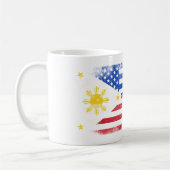 Mug Drapeau américain philippin   Philippines et (Gauche)
