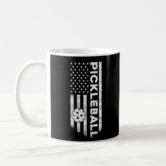 Mug Drapeau américain Pickleball Lover Sports cadeau (Gauche)