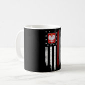 Mug Drapeau américain polonais Combo Pologne Usa Polsk (Devant gauche)