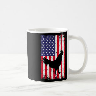 Mug Drapeau Américain Poulet Coq Ferme Animal Ranch