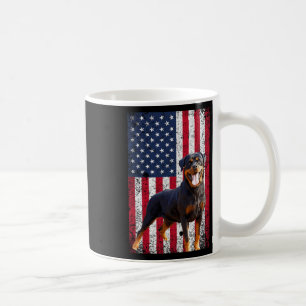 Mug Drapeau Américain Rottweiler Amoureux des chiens F