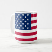 Mug Drapeau américain rouge blanc et bleu patriotique (Devant gauche)