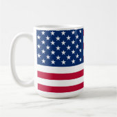 Mug Drapeau américain rouge blanc et bleu patriotique (Gauche)