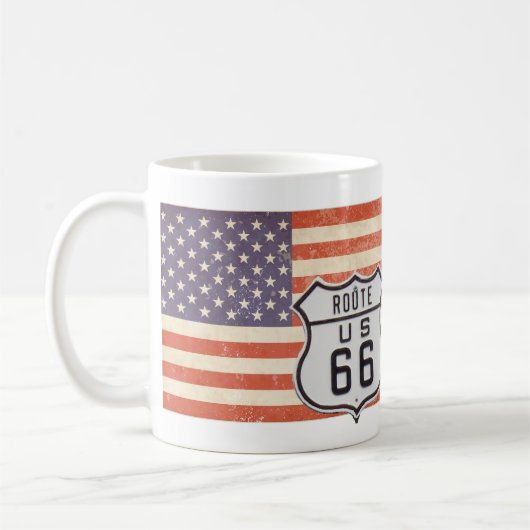 Mug Drapeau américain Route 66 (Gauche)