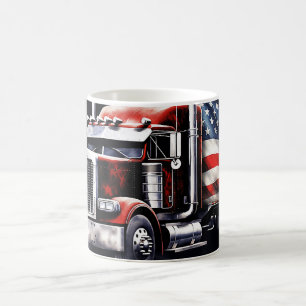 Mug Drapeau américain Semi-remorque
