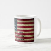Mug Drapeau américain - Signification des couleurs (Devant droit)