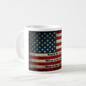 Mug Drapeau américain - Signification des couleurs (Devant gauche)