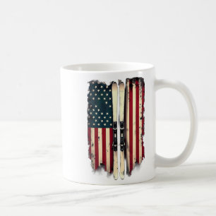 Mug Drapeau américain Ski alpin _3