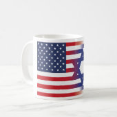 Mug Drapeau américain Stand With Israel (Devant gauche)