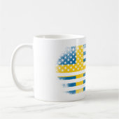 Mug Drapeau américain suédois   Suède et conception (Gauche)