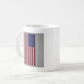Mug Drapeau américain sur la fibre de carbone (Devant gauche)