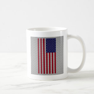 Mug Drapeau américain sur la fibre de carbone