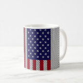 Mug Drapeau américain sur l'impression en fibre de car (Devant droit)