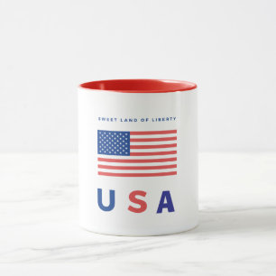 Mug Drapeau américain "Sweet Land of Liberty"