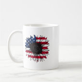 Mug Drapeau américain Tournesol 4 juillet Indépendance (Gauche)