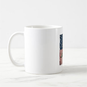Mug Drapeau Américain Tournesol Vintage