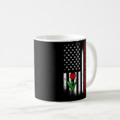 Mug Drapeau Américain Tulip Rouge Parkinson Sensibilis (Devant droit)