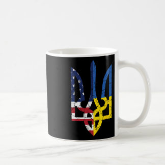 Mug Drapeau américain ukrainien Symbole Amour Soutien