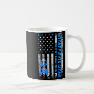 Mug Drapeau américain Usa Pas de combat seul Diabète c
